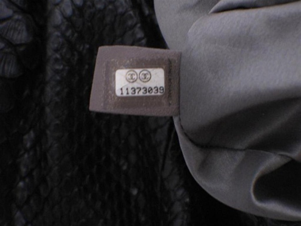 Chanel Black Python Hobo Shoulder Satchel Bag 3
