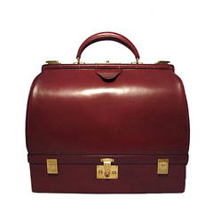 Hermes Rare Vintage Rouge Sac Mallette Handbag 3
