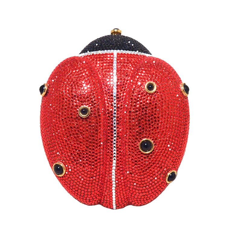 Judith Leiber Ladybug Swarovski Crystal Minaudiere Evening Bag