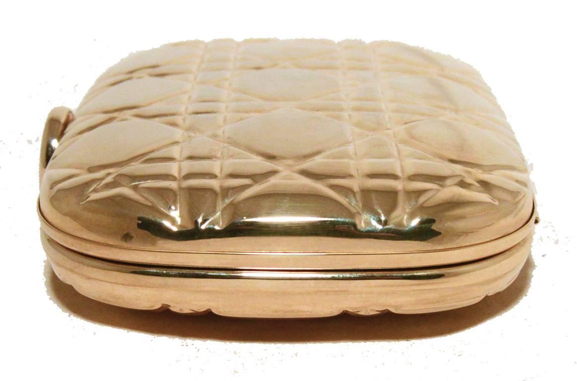 Chrisian Dior Borsa da sera in metallo cannage oro In condizioni ottime a Philadelphia, PA