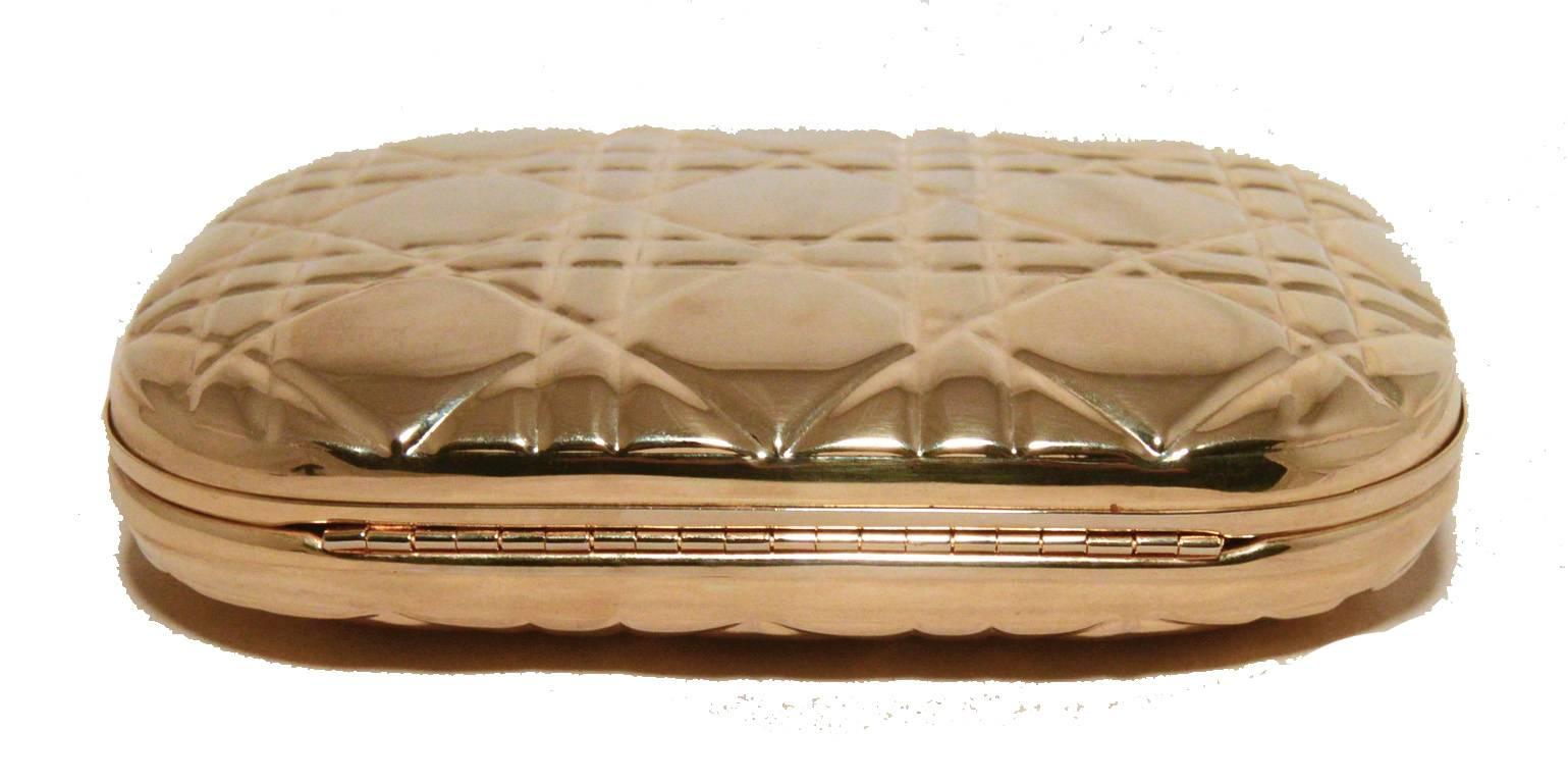 Chrisian Dior Borsa da sera in metallo cannage oro 1