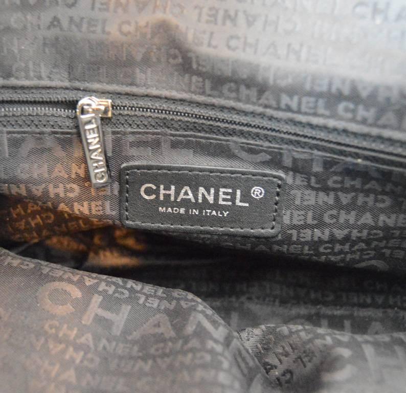Chanel Dark Grey Distressed Leather Shopper Tote Shoulder Bag 2