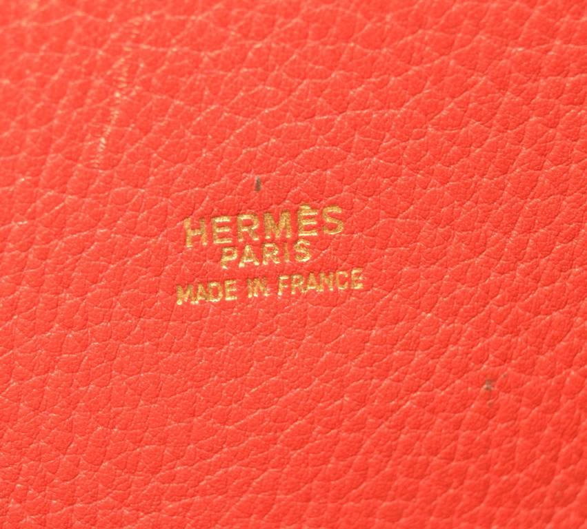 Hermes Vintage Rouge Clemence Leather Kelly Sport Shoulder Bag 1