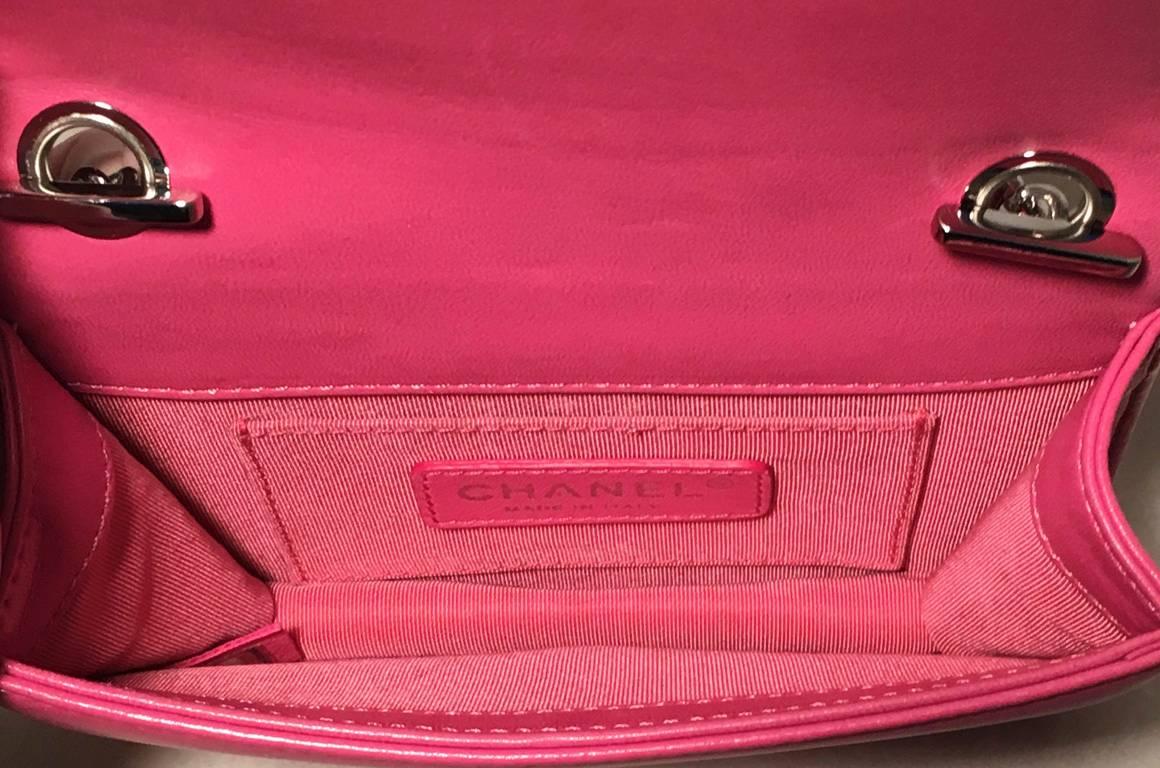 chanel pink patent leather bag