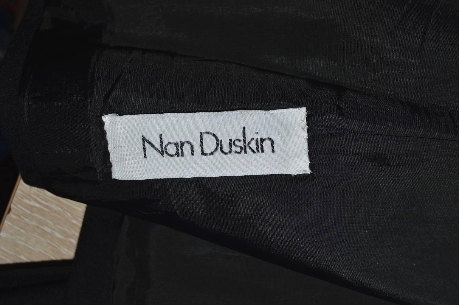 Gianfranco Ferre for Nan Dunskin Vintage 1980s Black Wool Dress Suit with Lace T 5