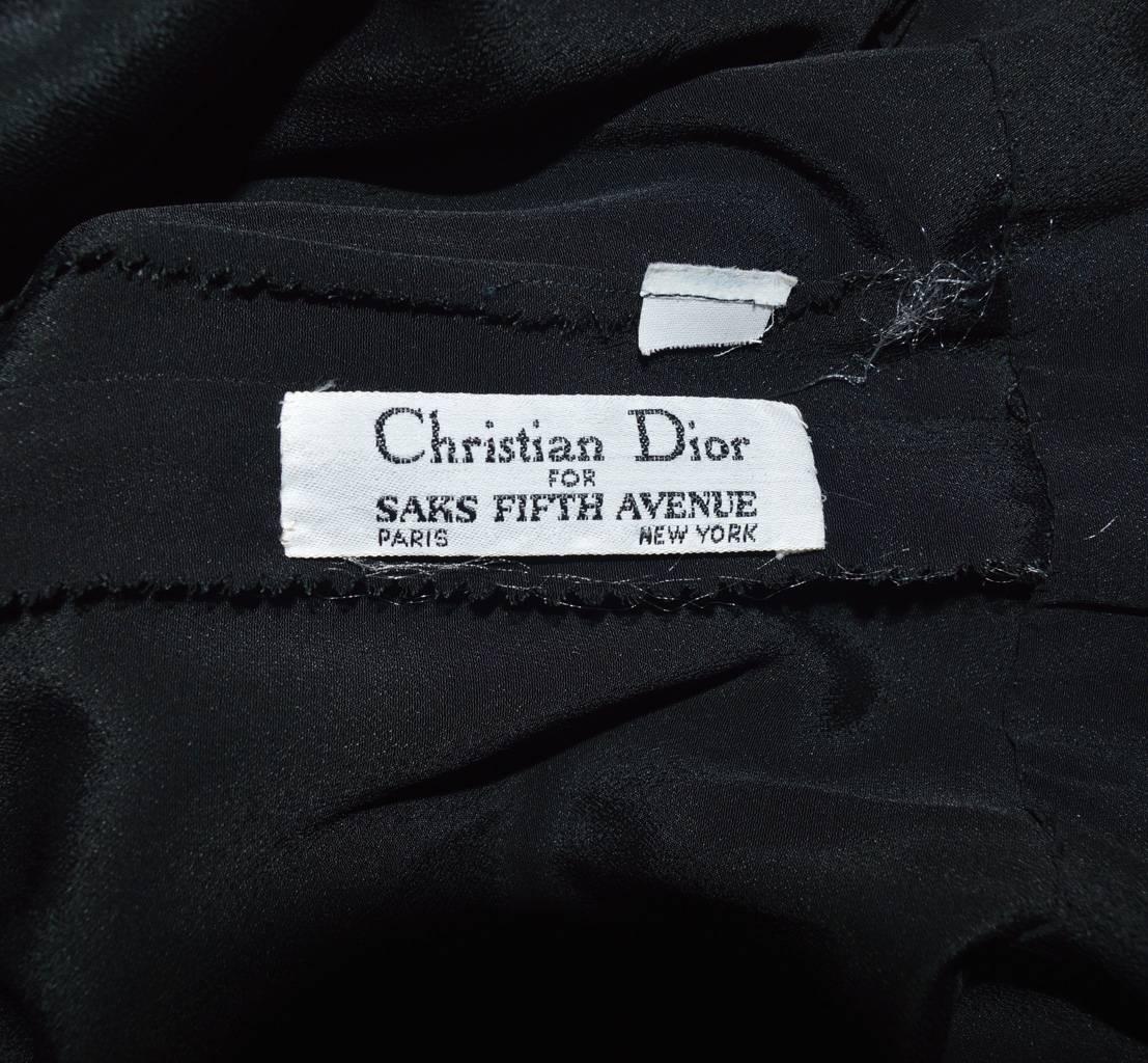 Christian Dior 1940s Black and Blue Polka Dot Dress For Sale at 1stDibs ...