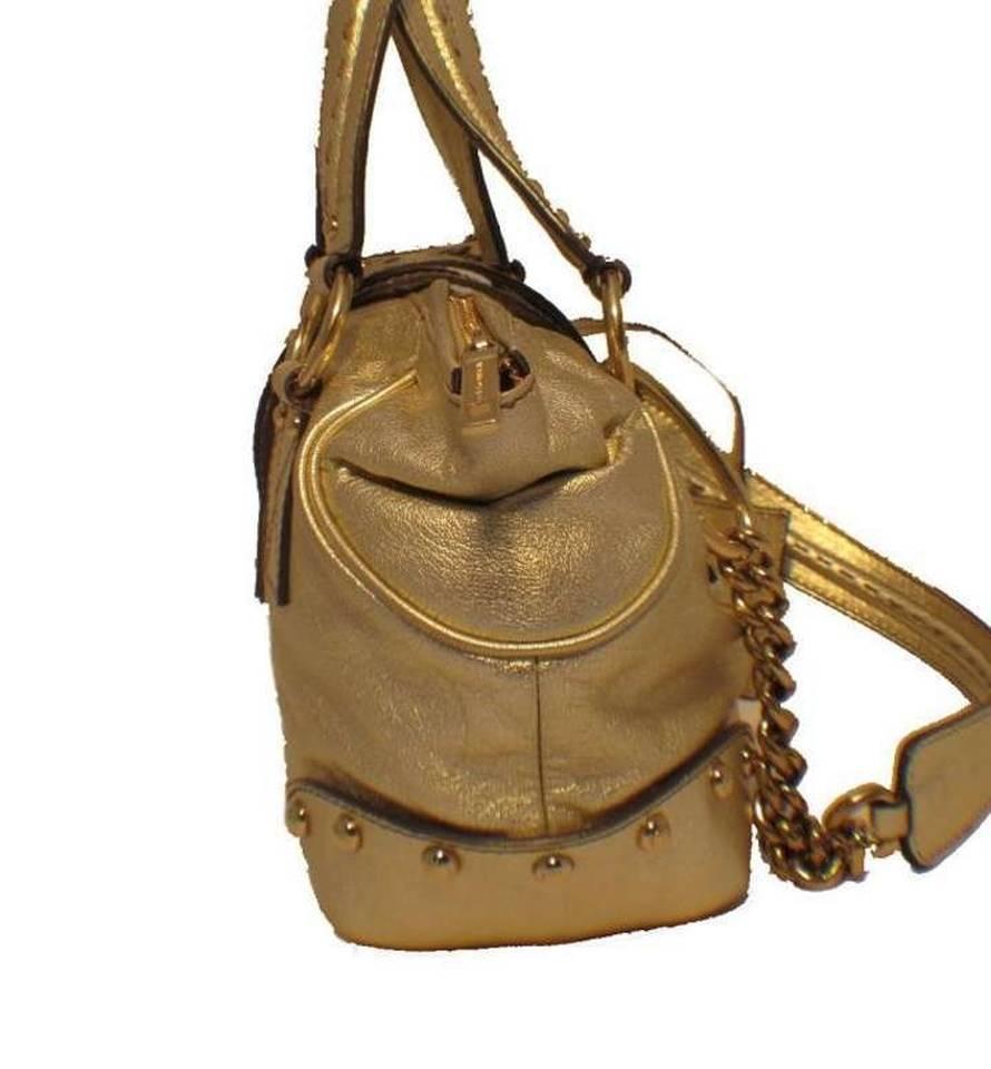 Brown Dolce & Gabbana Gold Shoulder Bag