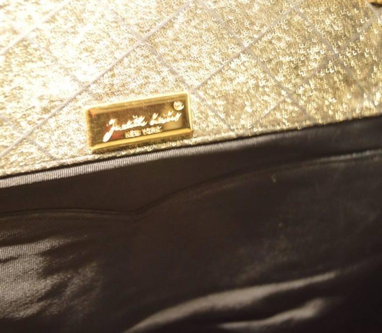 Judith Leiber Gold Suede Oversize Clutch For Sale at 1stDibs