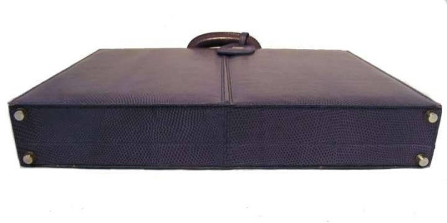 Women's or Men's GUCCI Royal/Purple Lizard Briefcase