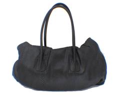 Jil Sander Black Python Snakeskin Shoulder Bag Tote