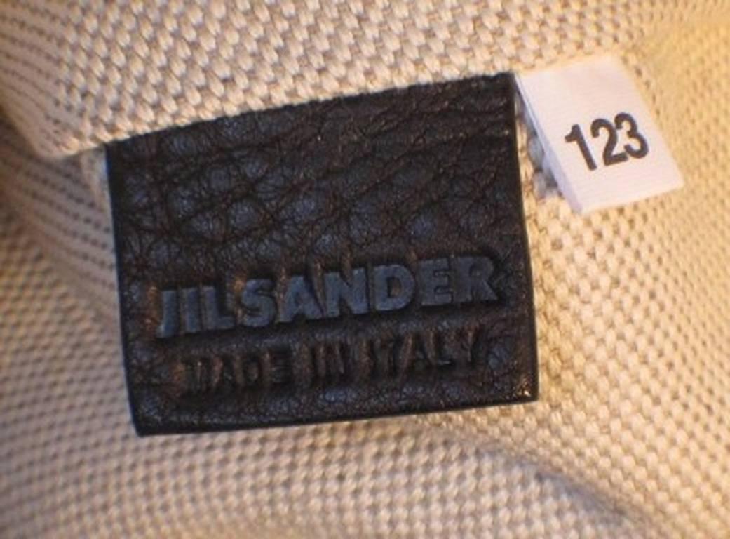 Jil Sander Black Python Snakeskin Shoulder Bag Tote For Sale 3