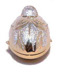 Judith Leiber Gold Swarovski Crystal Sitting Duck Minaudiere