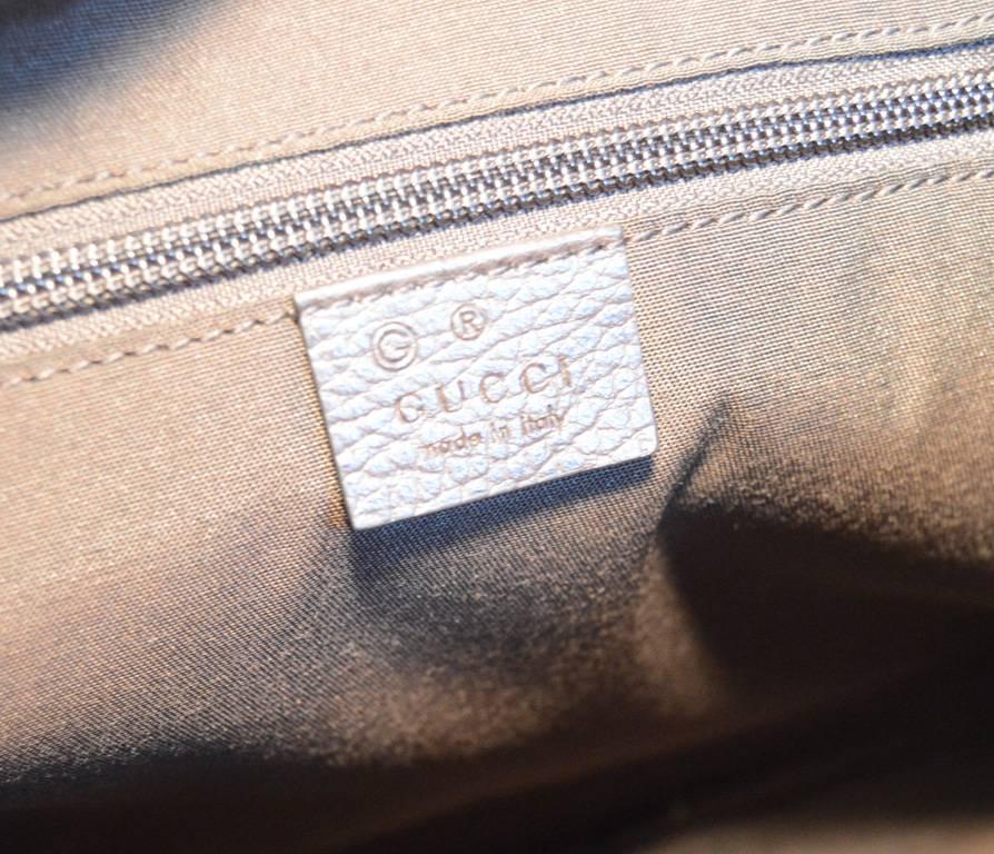 Gucci Coated Monogram Canvas and Leather Trim Shoulder Bag 3