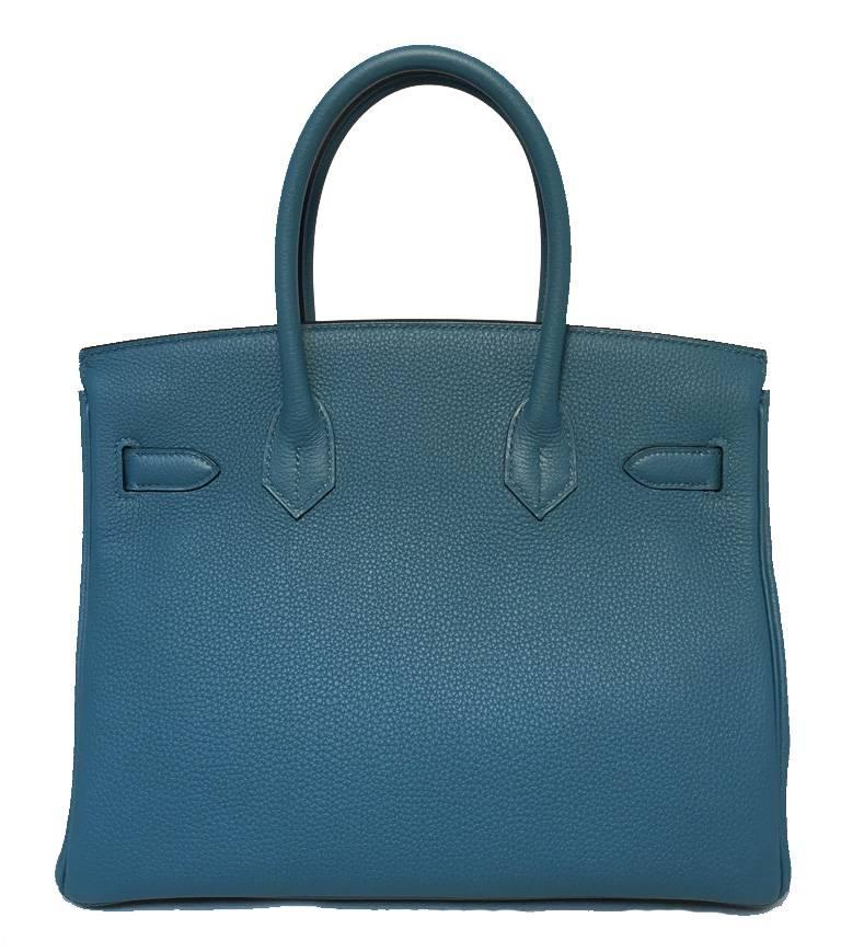 NEW 2016 Hermes Colvert Blue 30cm Togo Birkin Bag New Color For Sale at ...