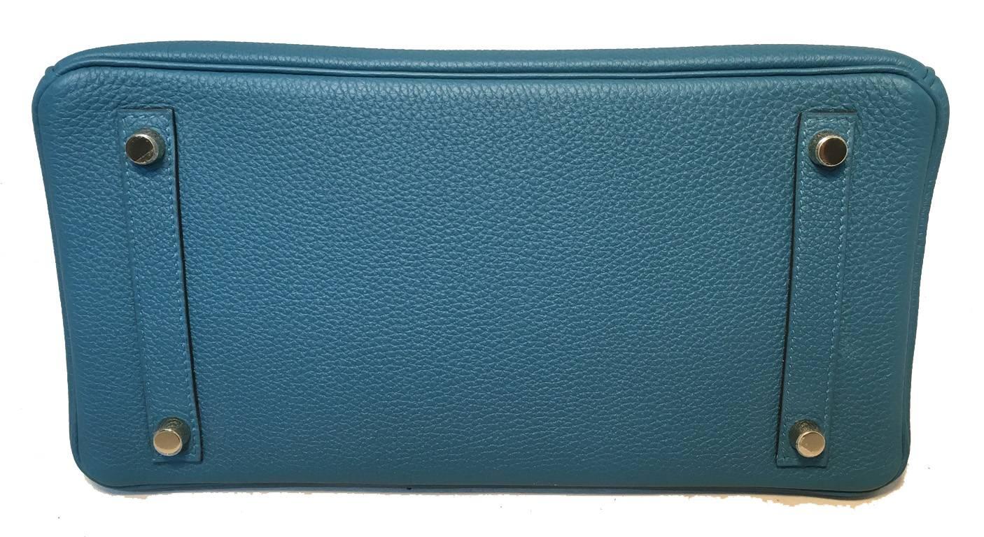Women's NEW 2016 Hermes Colvert Blue 30cm Togo Birkin Bag New Color