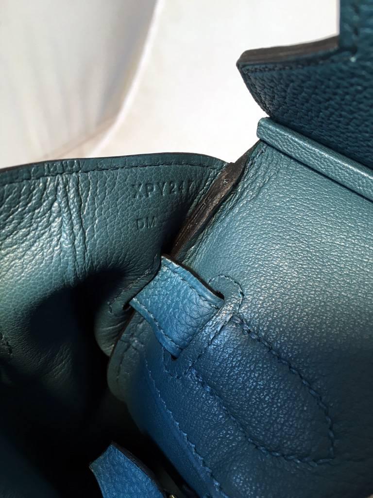 NEW 2016 Hermes Colvert Blue 30cm Togo Birkin Bag New Color 1