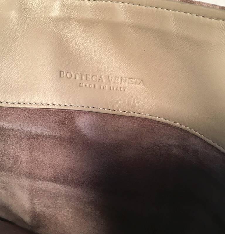 Women's Bottega Veneta Brown Lizard Leather Clutch For Sale