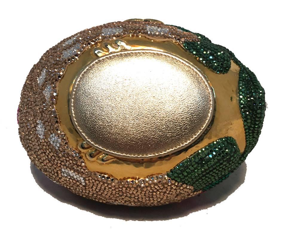Judith Leiber Colorful Quail Swarovski Crystal Minaudiere In Excellent Condition In Philadelphia, PA