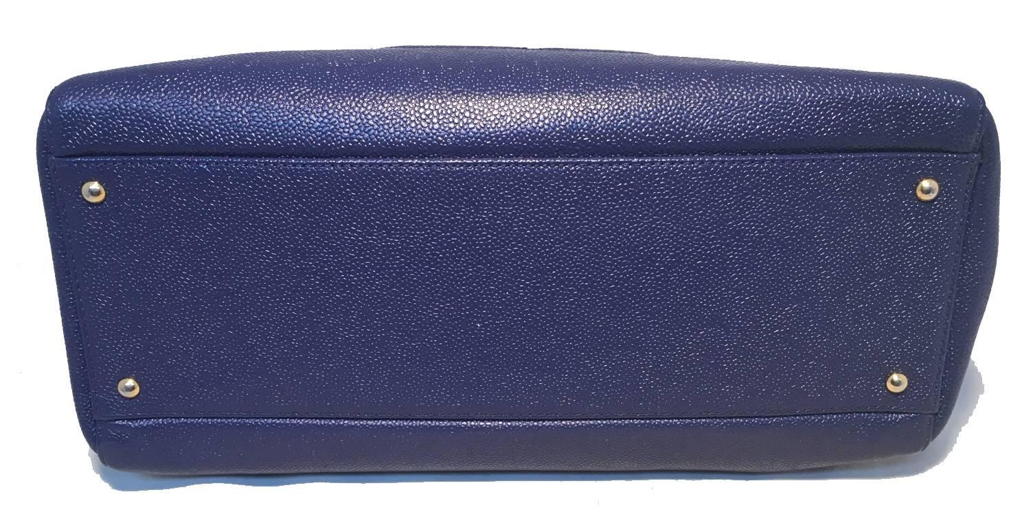 Chanel Royal Blue Caviar Leather Shoulder Bag Tote 2