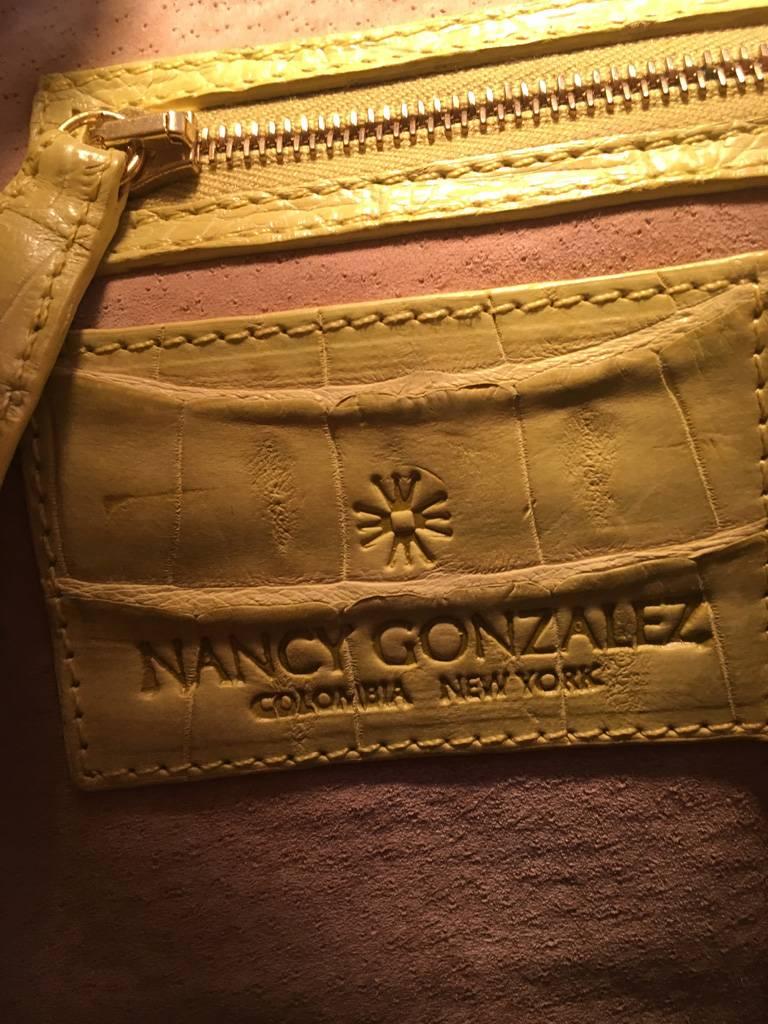 Nancy Gonzalez Yellow Crocodile Leather Backpack 4
