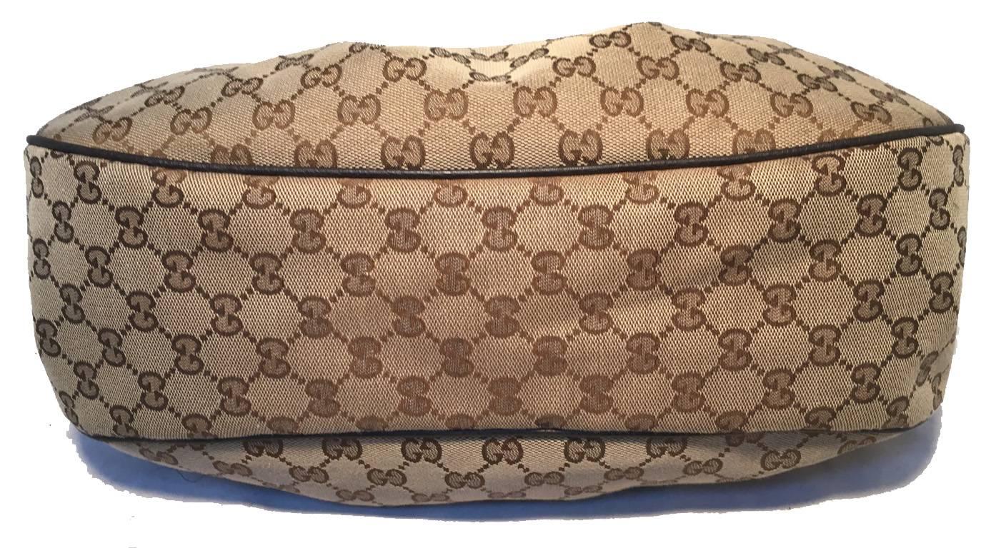 Gucci Pleated Monogram Canvas Shoulder Bag  In Excellent Condition In Philadelphia, PA