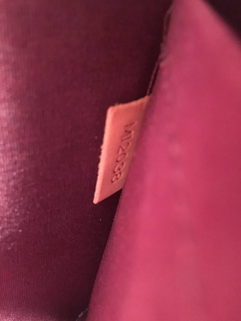 Louis Vuitton Purple Vernis Monogram Alma Handbag In Excellent Condition In Philadelphia, PA