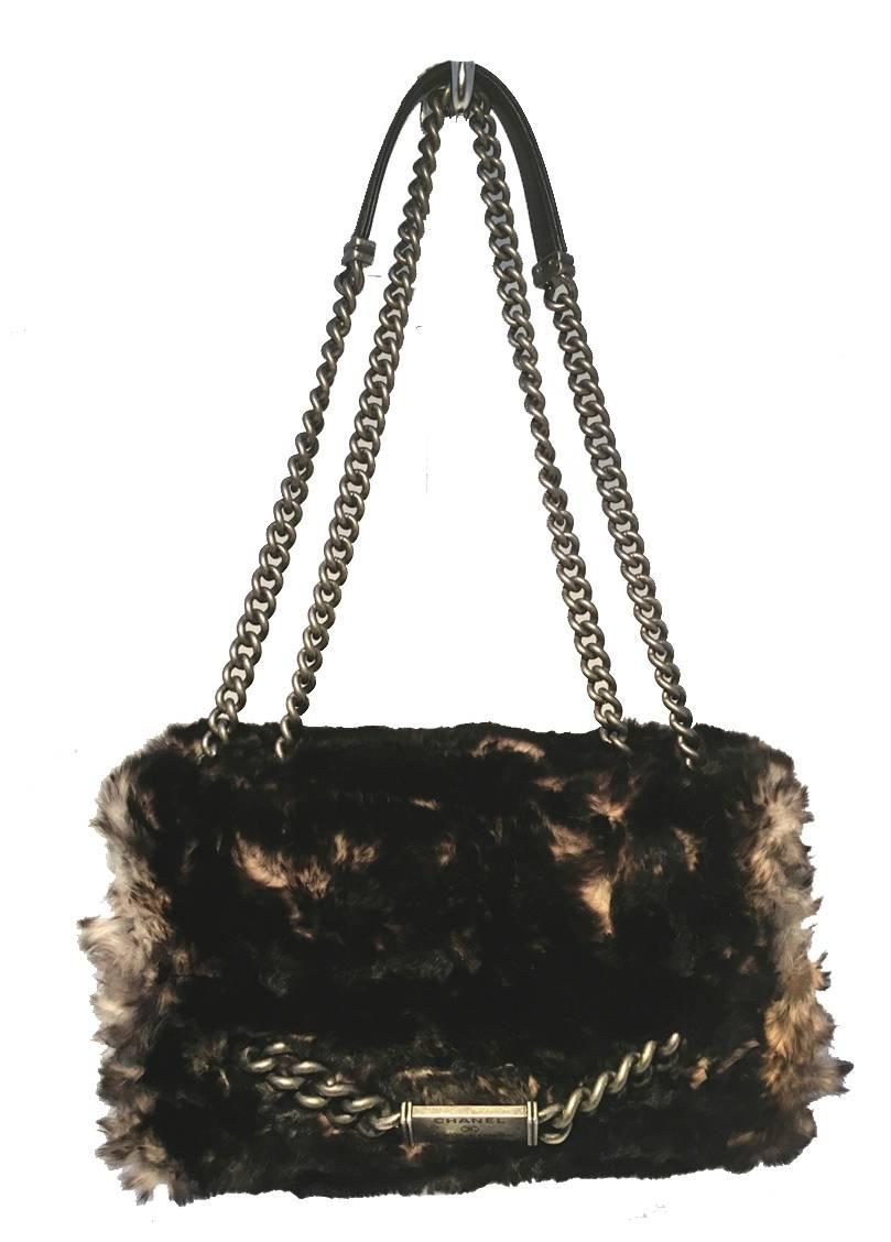 Women's RARE Chanel Chinchilla Fur Classic Flap Shoulder Bag