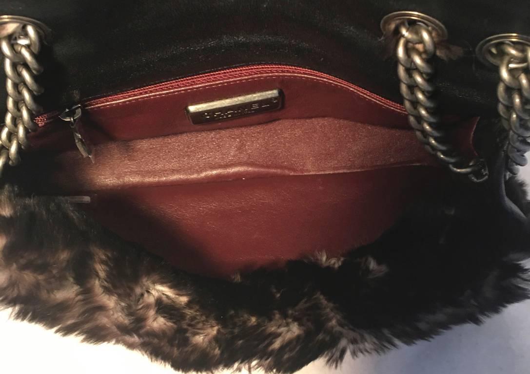 RARE Chanel Chinchilla Fur Classic Flap Shoulder Bag 2