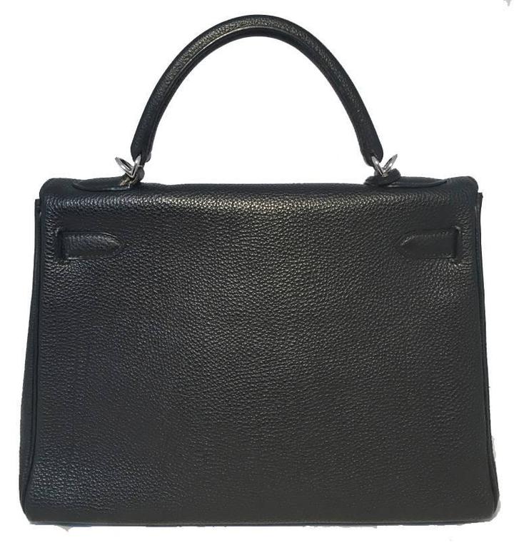 GORGEOUS Hermes Black Togo Leather 32cm Kelly Bag For Sale at 1stDibs