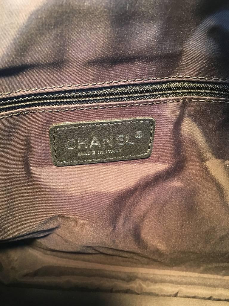 Chanel Black Leather and Nylon Tote 1