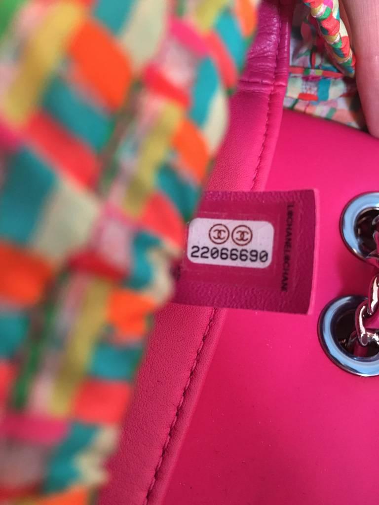 Women's Chanel Pink Rubber Raincoat Classic Flap Shoulder Bag