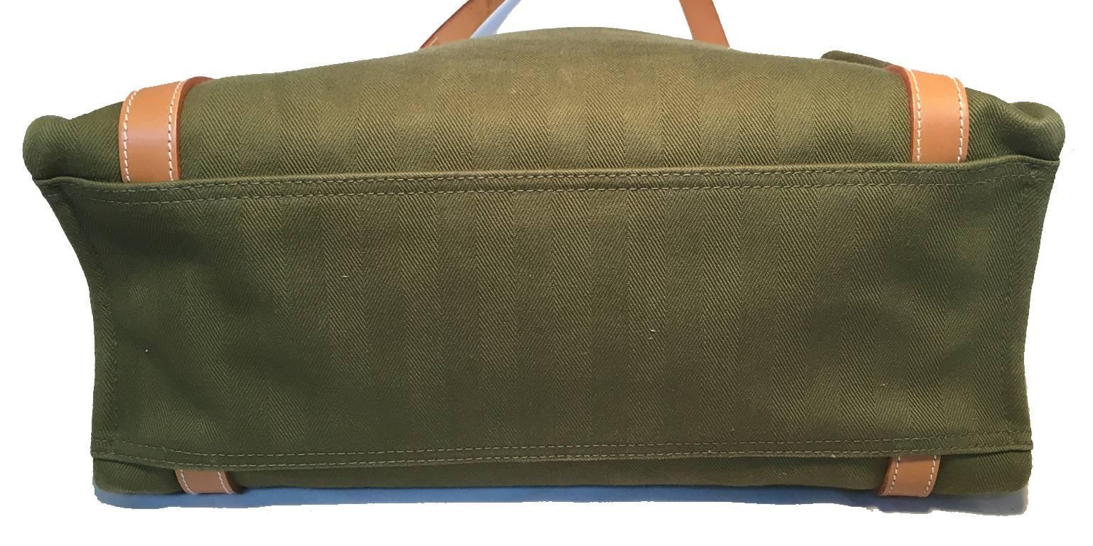 olive green canvas tote bag