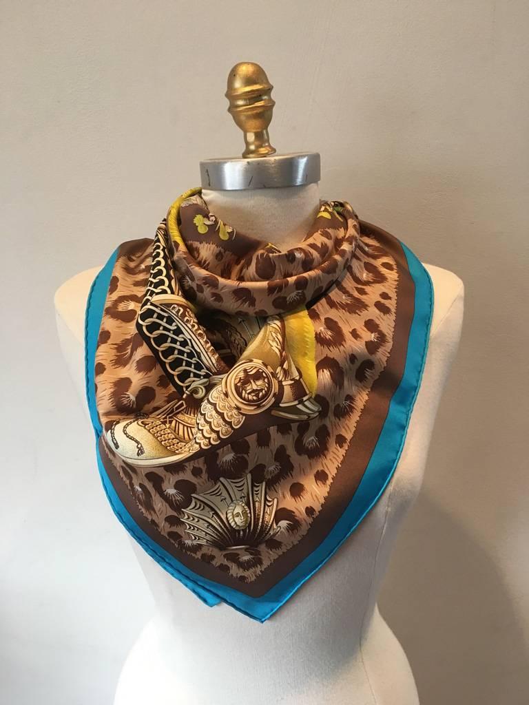 hermes animal print scarf