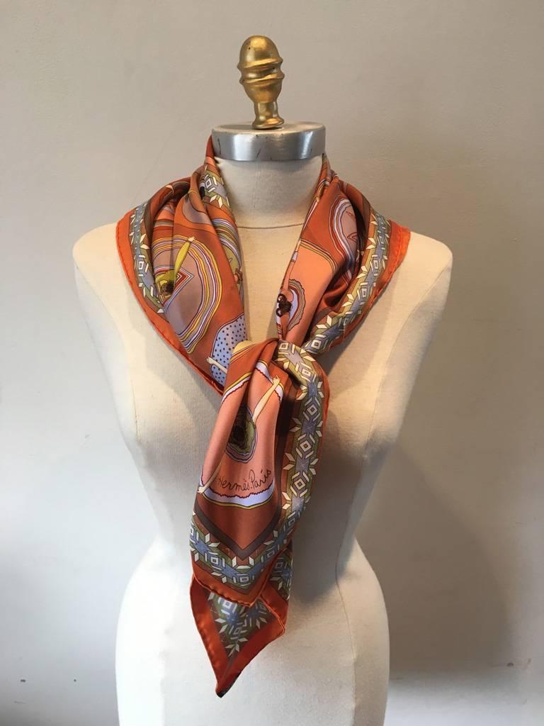 Hermes Beautiful Belles du Mexique Silk Scarf In Excellent Condition In Philadelphia, PA
