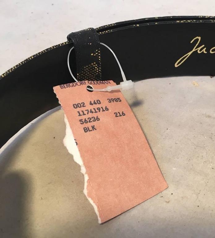 Judith Leiber Black and Gold Swarovski Bow Adjustable Belt For Sale at ...