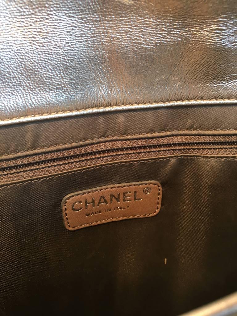 LIMITED EDITION Chanel Silver Ice Cube Classic Flap Shoulder Bag 2