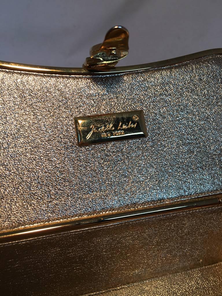 Gray Judith Leiber Vintage Box Clear Swarovski Crystal Minaudiere Evening Bag Clutch