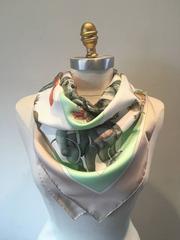 Hermes Teddy Bear Confidents des Coeurs Silk Scarf