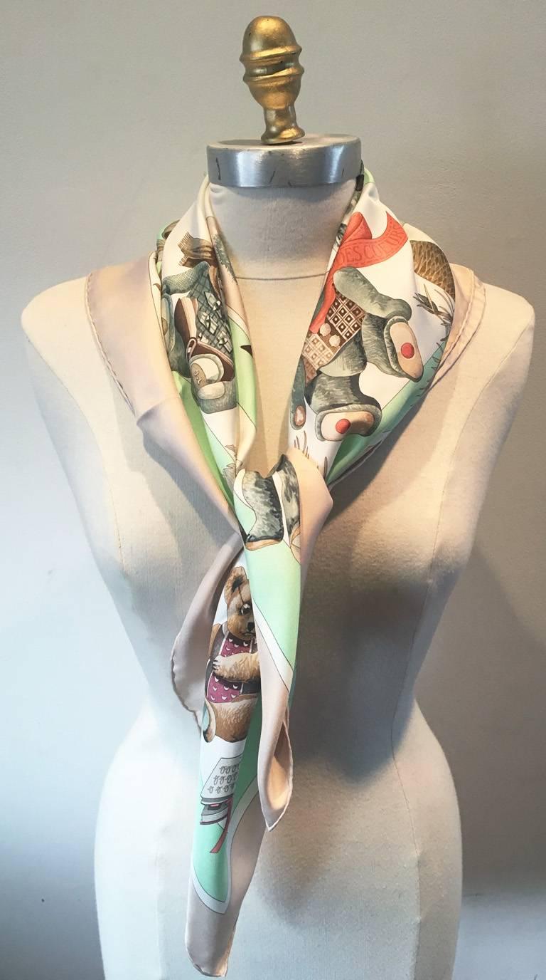 hermes bear scarf
