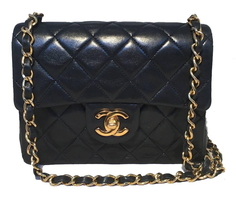 Chanel Black Leather Mini Flap Classic Shoulder Bag 3