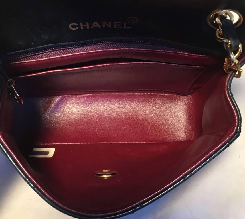 Chanel Black Leather Mini Flap Classic Shoulder Bag 1