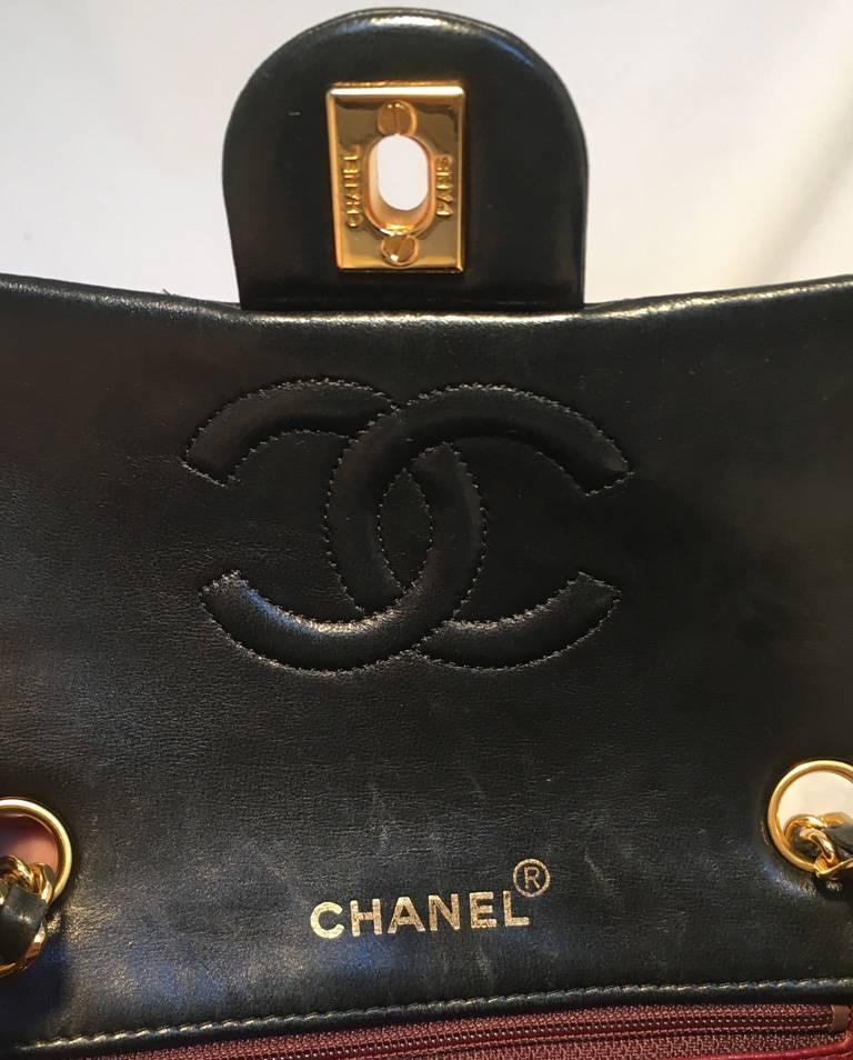 Chanel Black Leather Mini Flap Classic Shoulder Bag 2