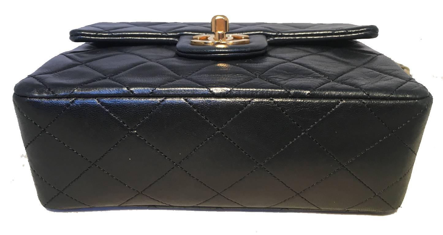 Women's Chanel Black Leather Mini Flap Classic Shoulder Bag