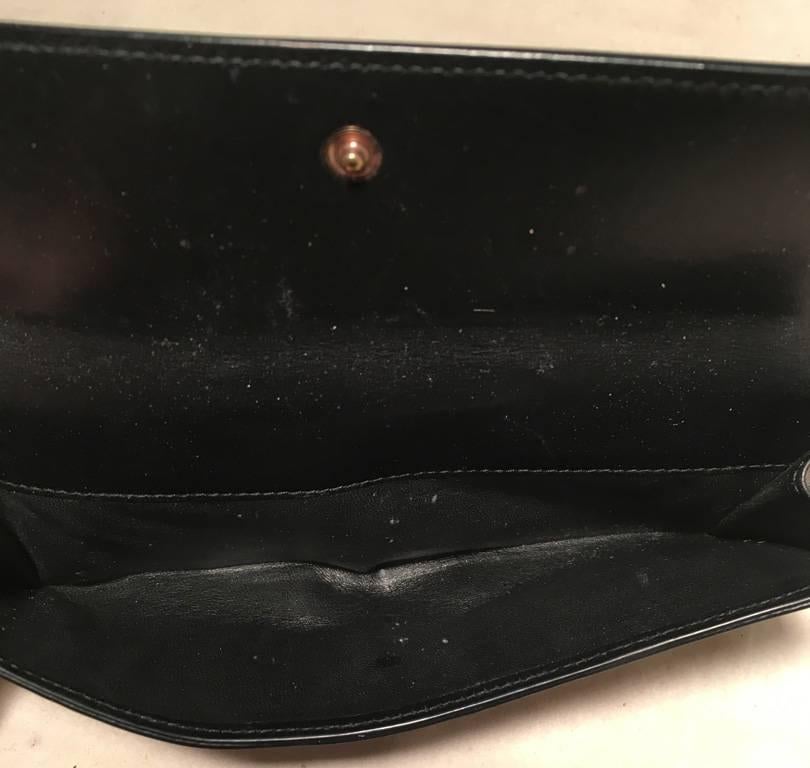 Gucci Monogram Black and Purple Leather and Satin Wallet  1