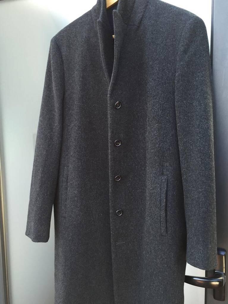Loro Piana Dark Grey Wool Longline Coat 1