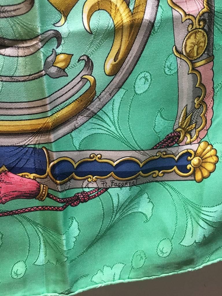 Hermes Vintage Daimyo Princes du Soleil Silk Scarf 2