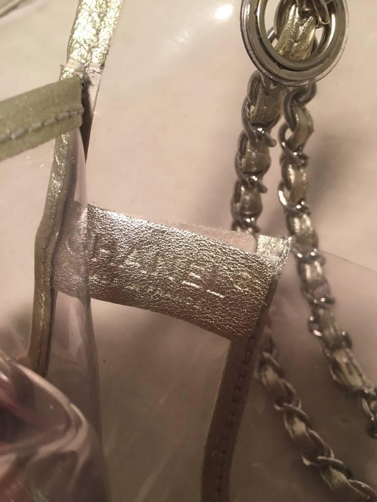 Chanel Clear Classic Flap Shoulder Bag In Excellent Condition In Philadelphia, PA
