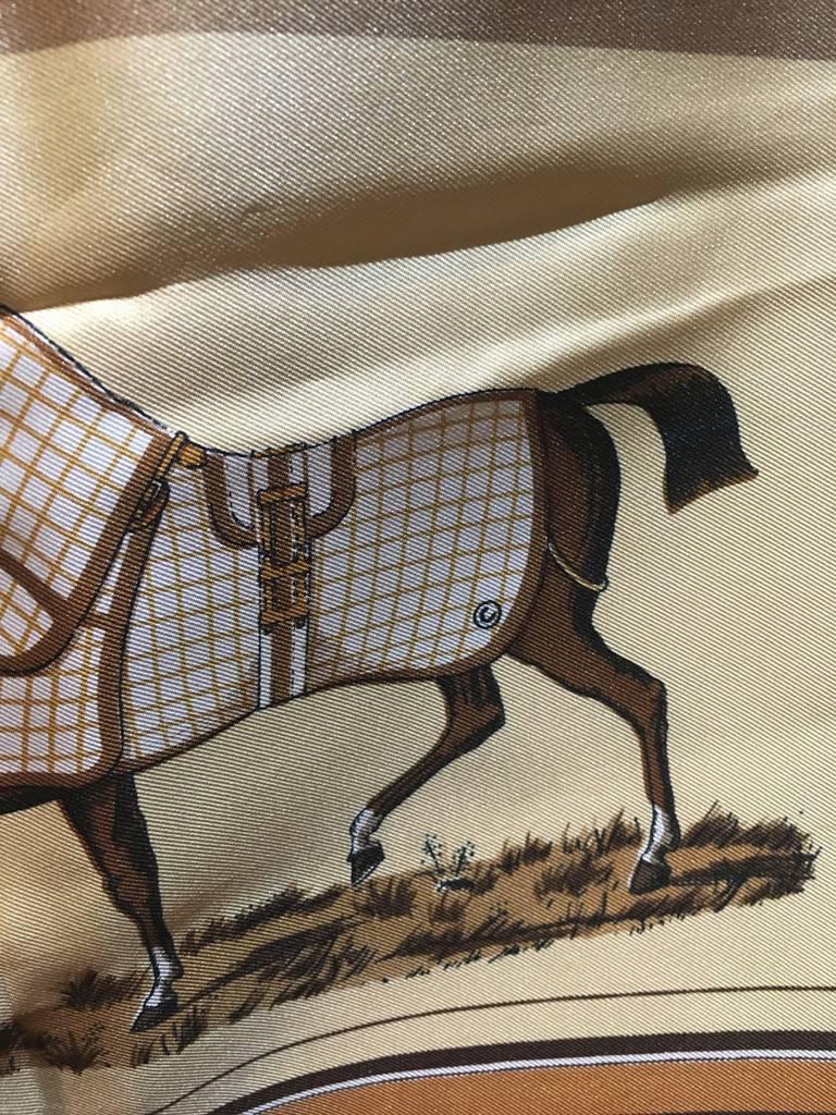 Hermes Couvetures et Tenues Silk Scarf  3