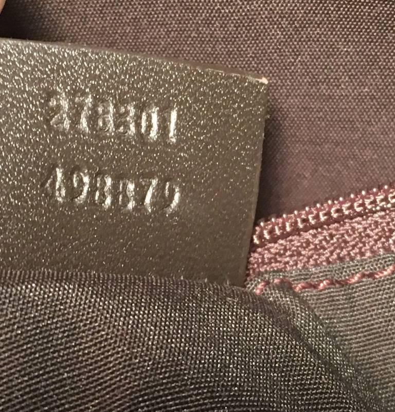 Brown Gucci XL Coated Monogram Canvas Slim Messenger Shoulder Bag For Sale