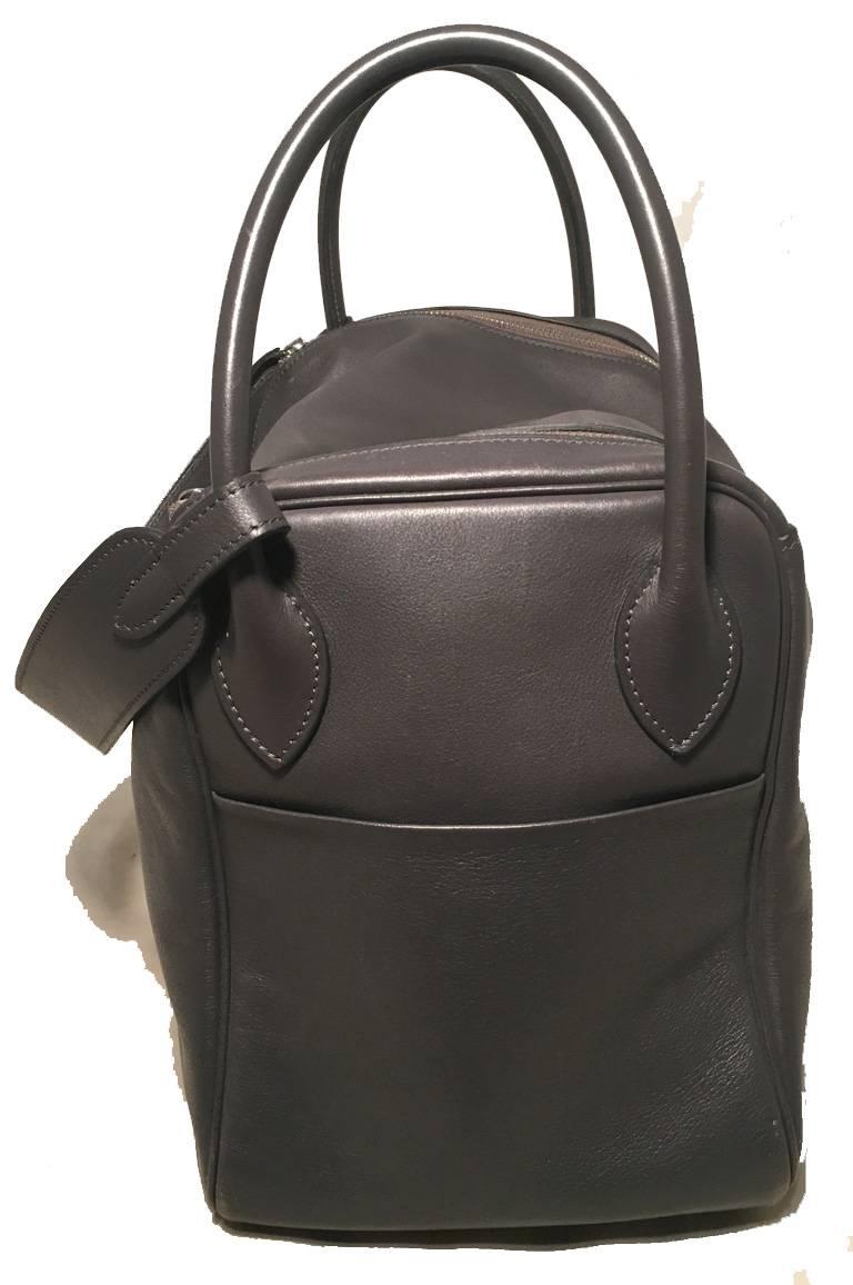 Hermes Grey Swift Leather Lindy Bag For At 1stdibs